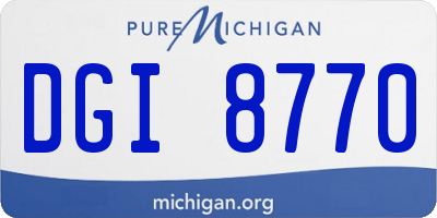 MI license plate DGI8770