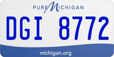 MI license plate DGI8772