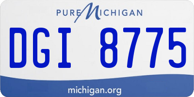 MI license plate DGI8775