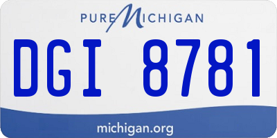MI license plate DGI8781