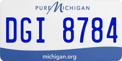 MI license plate DGI8784