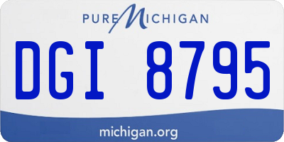MI license plate DGI8795