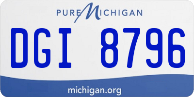 MI license plate DGI8796