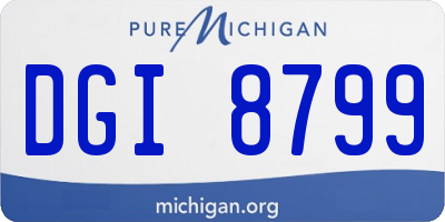 MI license plate DGI8799