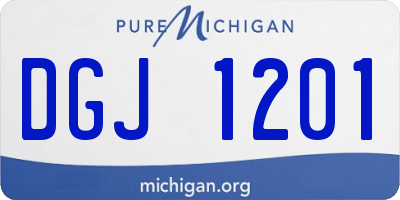 MI license plate DGJ1201