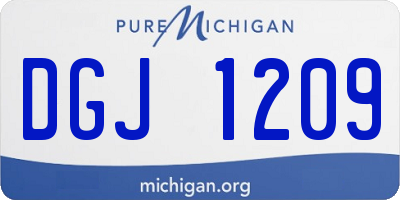 MI license plate DGJ1209
