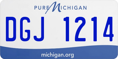 MI license plate DGJ1214