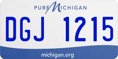 MI license plate DGJ1215