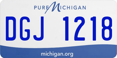 MI license plate DGJ1218