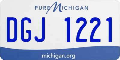 MI license plate DGJ1221