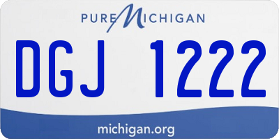 MI license plate DGJ1222