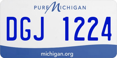 MI license plate DGJ1224