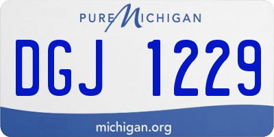 MI license plate DGJ1229