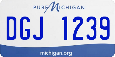 MI license plate DGJ1239