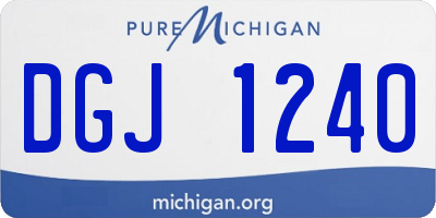 MI license plate DGJ1240