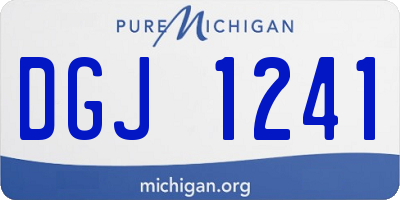 MI license plate DGJ1241