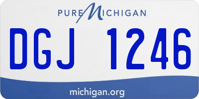 MI license plate DGJ1246