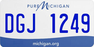 MI license plate DGJ1249