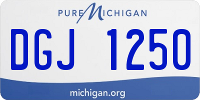 MI license plate DGJ1250