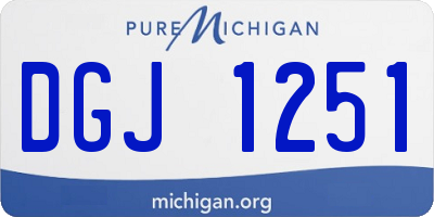 MI license plate DGJ1251