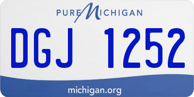 MI license plate DGJ1252