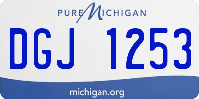 MI license plate DGJ1253