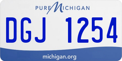 MI license plate DGJ1254