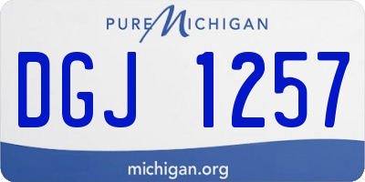 MI license plate DGJ1257