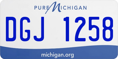MI license plate DGJ1258