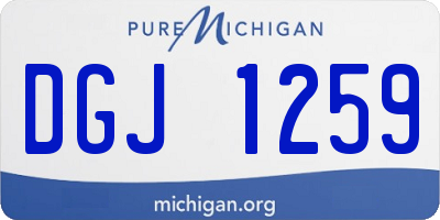 MI license plate DGJ1259