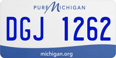 MI license plate DGJ1262