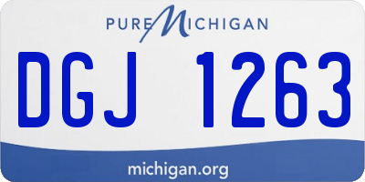 MI license plate DGJ1263
