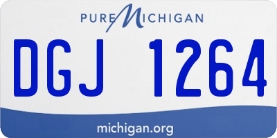 MI license plate DGJ1264