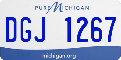 MI license plate DGJ1267