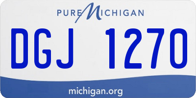MI license plate DGJ1270