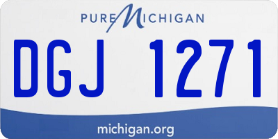 MI license plate DGJ1271