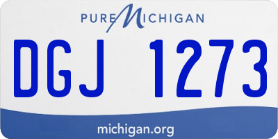 MI license plate DGJ1273