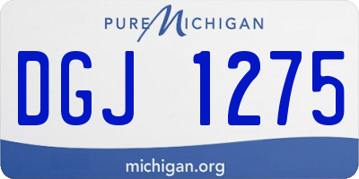 MI license plate DGJ1275