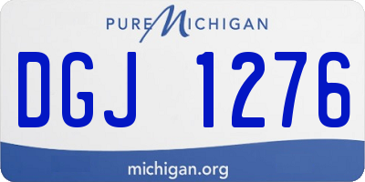 MI license plate DGJ1276