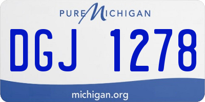 MI license plate DGJ1278