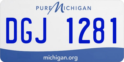 MI license plate DGJ1281