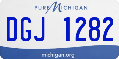 MI license plate DGJ1282