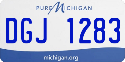 MI license plate DGJ1283