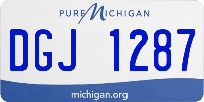 MI license plate DGJ1287