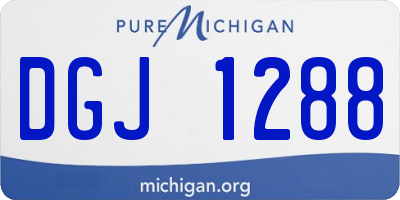 MI license plate DGJ1288