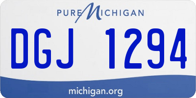 MI license plate DGJ1294