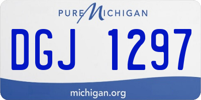 MI license plate DGJ1297