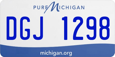 MI license plate DGJ1298
