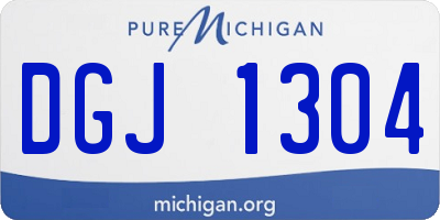 MI license plate DGJ1304