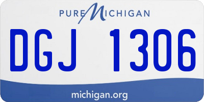 MI license plate DGJ1306